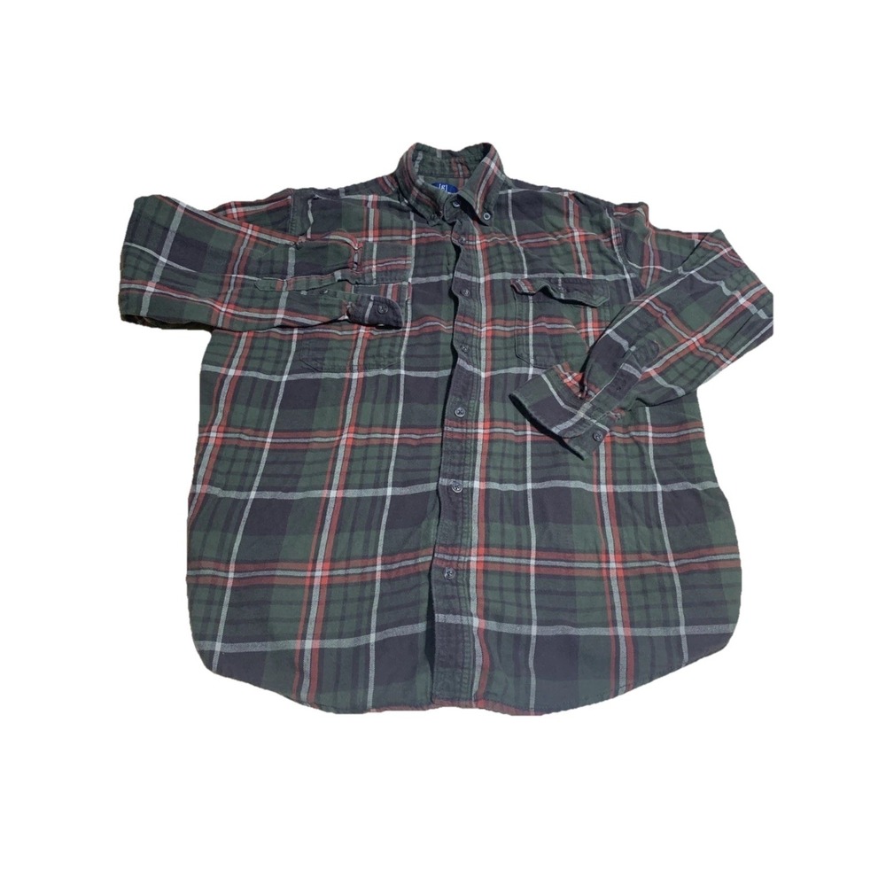 George Shirt Men's Size‎ L Long Sleeve Button Up Green